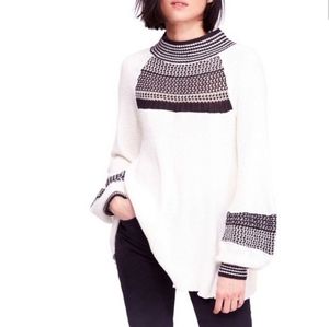 NWT Free People Snow Day Balloon Sleeve Sweater